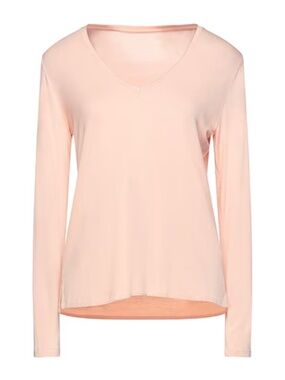 Majestic Filatures Deluxe Teeshirt Superwashed Light Pink V-Neck‎ Top Size 3